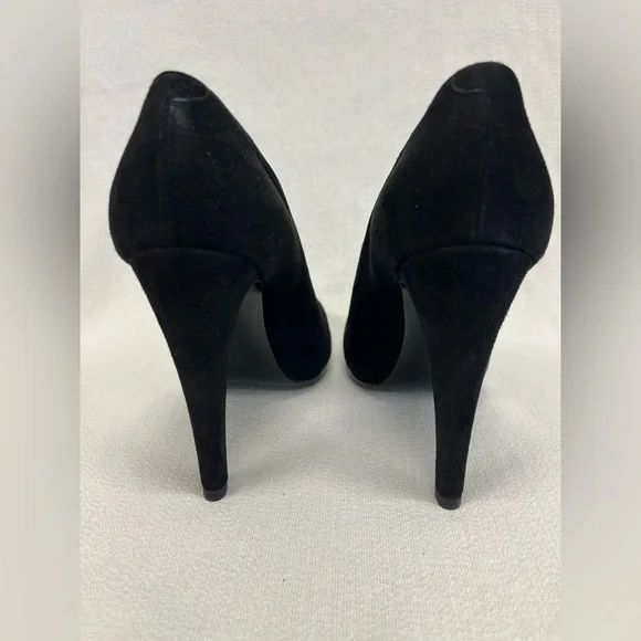 Hermes Florida Suede Black Heels 7.5 - Picture 6 of 16